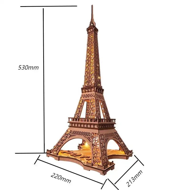 3D Wooden Illuminated Eiffel Tower Puzzle