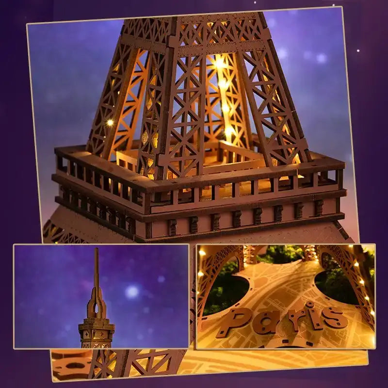 3D Wooden Illuminated Eiffel Tower Puzzle