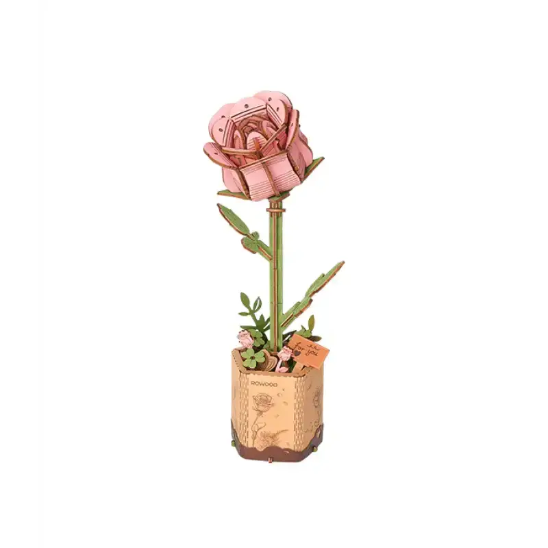 3D Wooden Rose Flower Puzzle