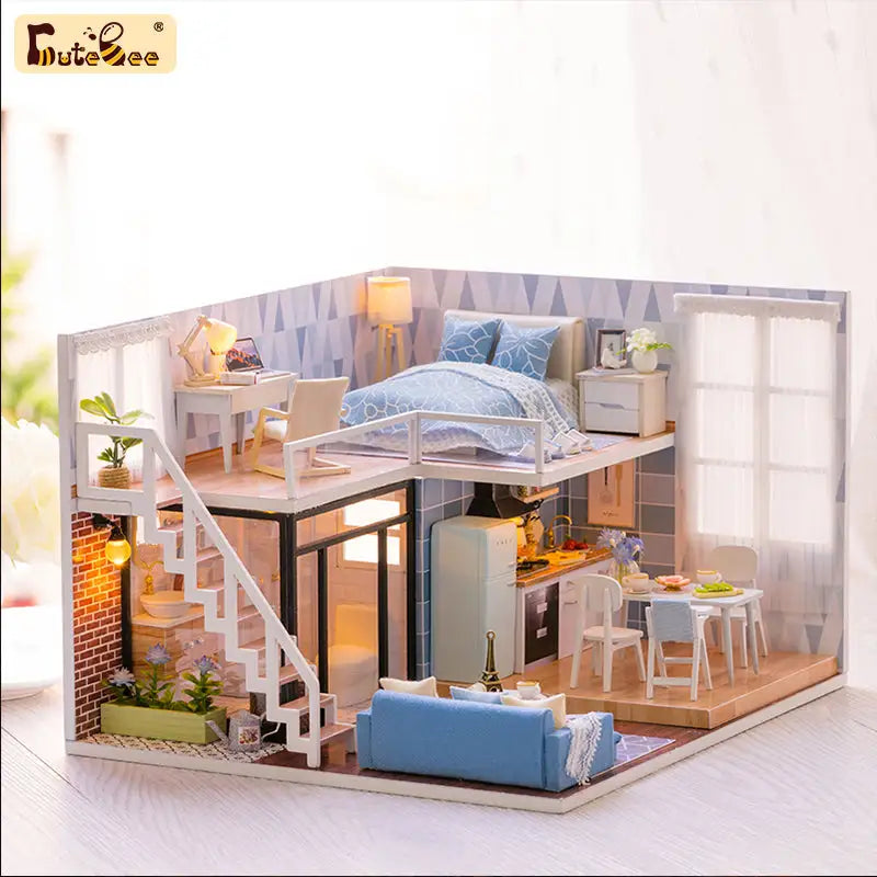 ’Blue Time’ Miniature Dollhouse Kit