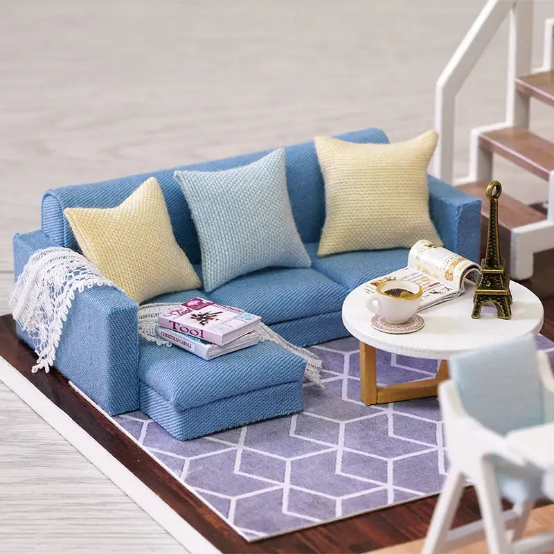 ’Blue Time’ Miniature Dollhouse Kit