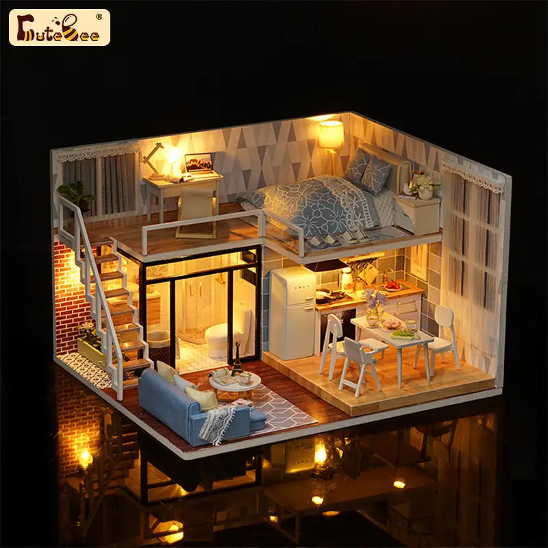 ’Blue Time’ Miniature Dollhouse Kit