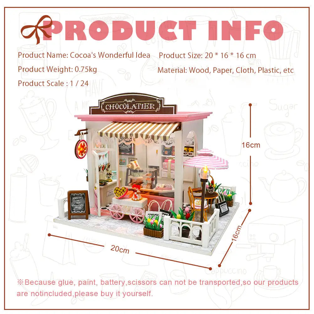 ’Cocoa’s Wonderful Idea’ Miniature Dollhouse Kit