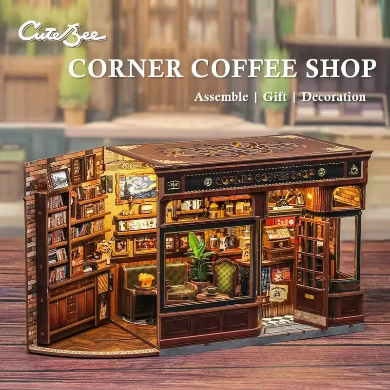 Corner Coffee Shop DIY Book Nook Kit