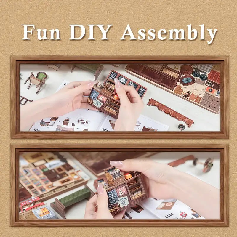 Corner Coffee Shop DIY Book Nook Kit