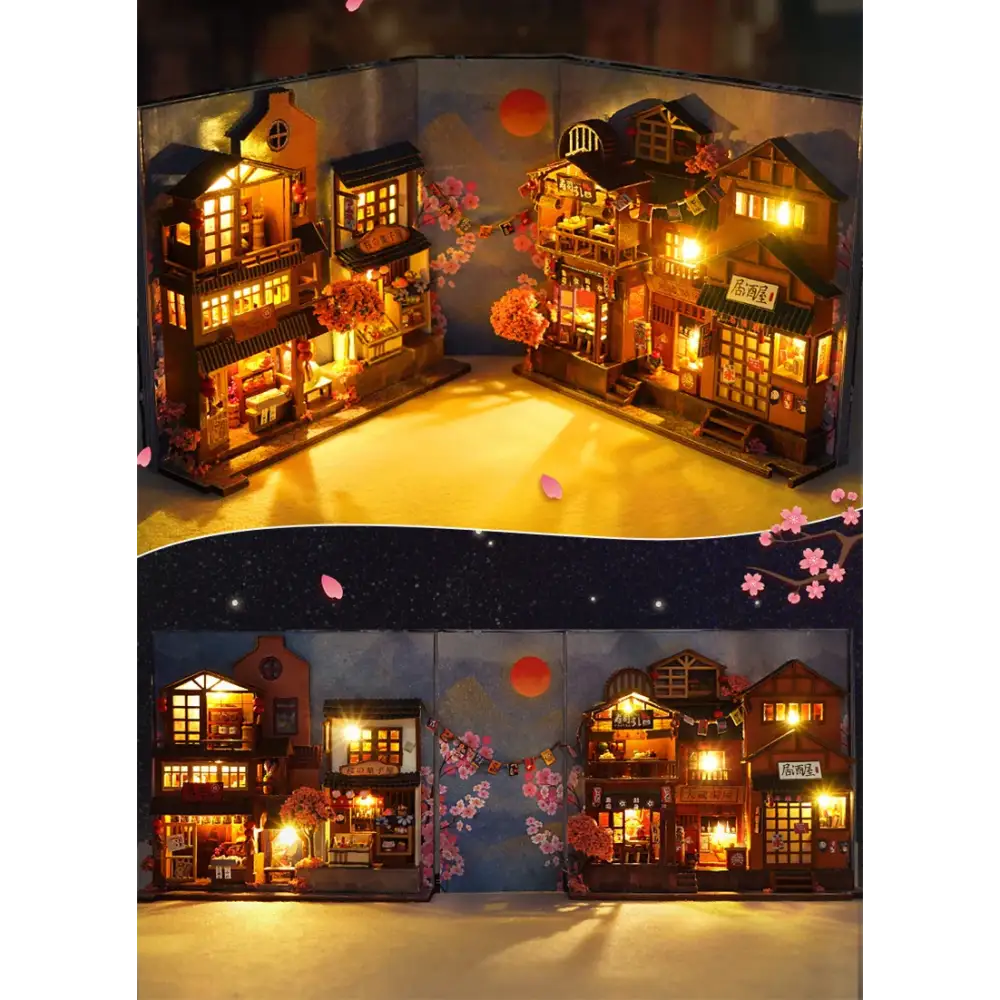 DIY Japanese Sakura Alley Book Nook Kit