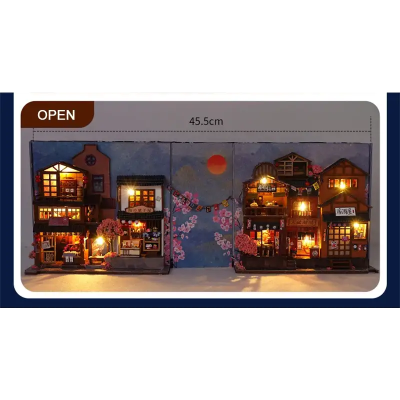 DIY Japanese Sakura Alley Book Nook Kit