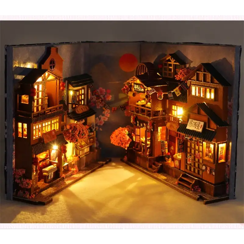DIY Japanese Sakura Alley Book Nook Kit