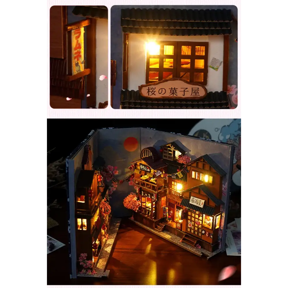DIY Japanese Sakura Alley Book Nook Kit