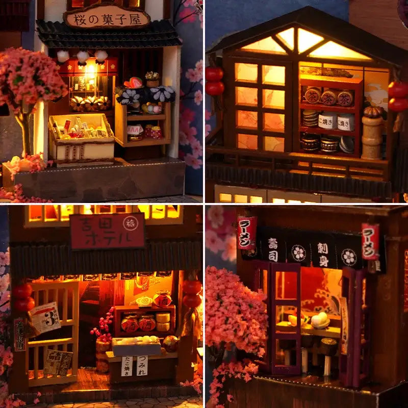 DIY Japanese Sakura Alley Book Nook Kit