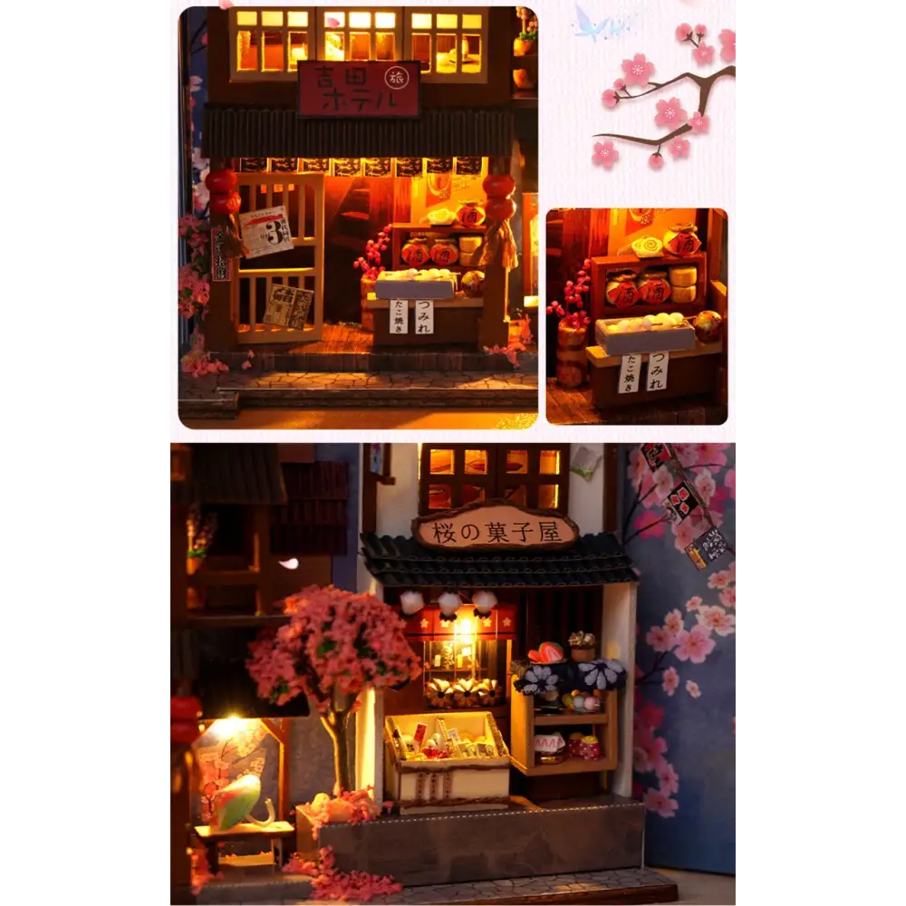 DIY Japanese Sakura Alley Book Nook Kit