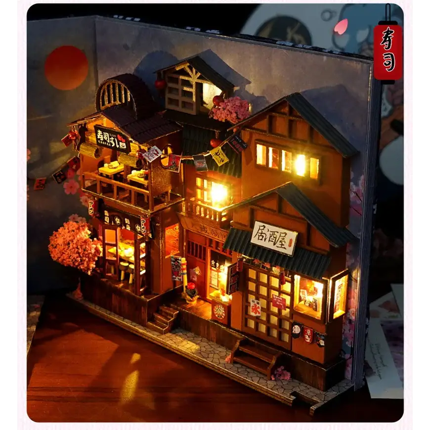 DIY Japanese Sakura Alley Book Nook Kit