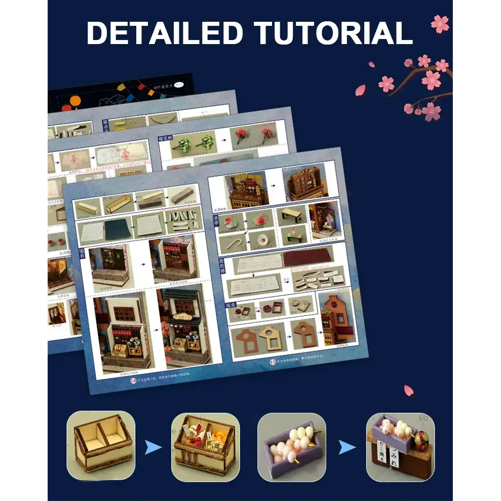 DIY Japanese Sakura Alley Book Nook Kit