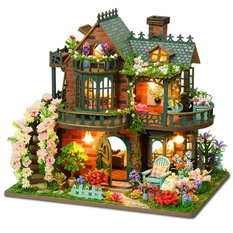 DIY Wooden Fairy Garden Cottage Miniature House Kit