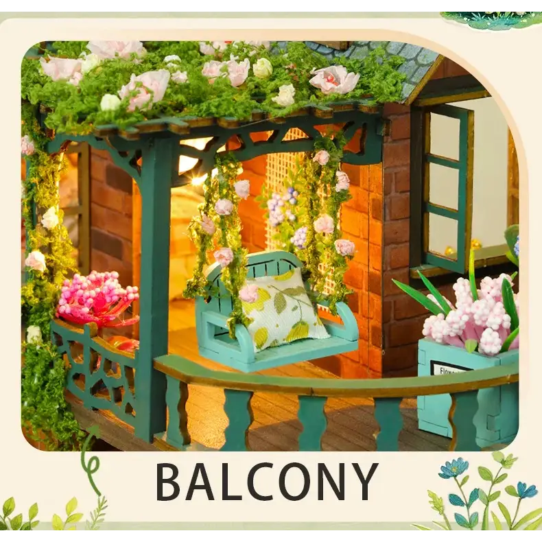 DIY Wooden Fairy Garden Cottage Miniature House Kit