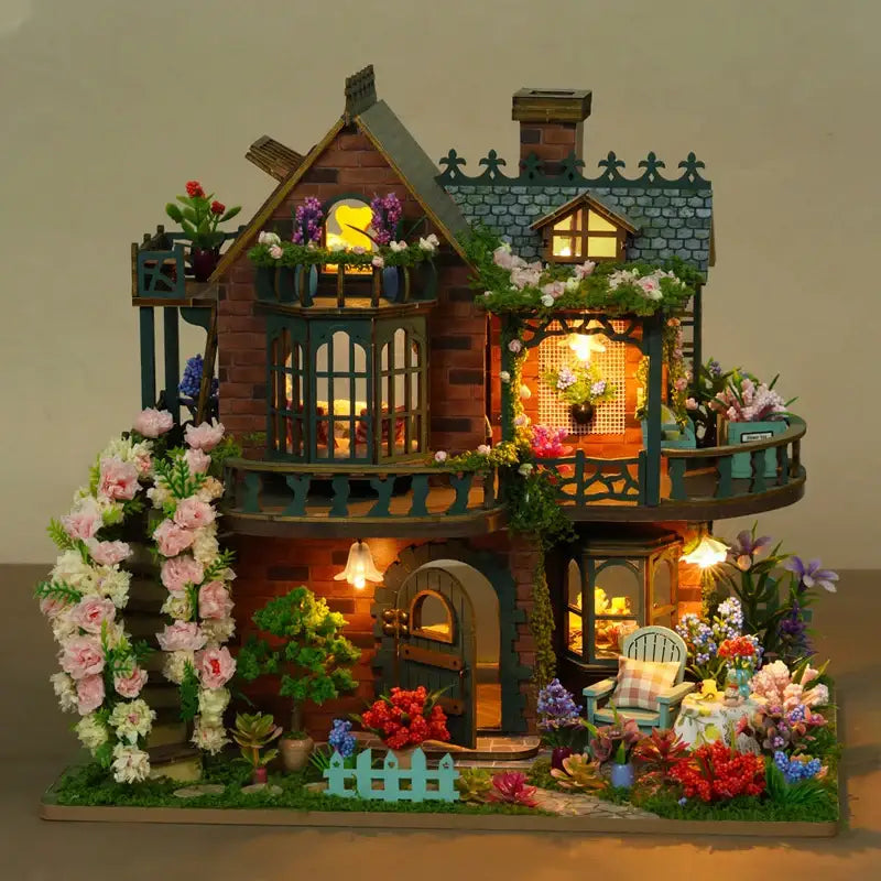 DIY Wooden Fairy Garden Cottage Miniature House Kit