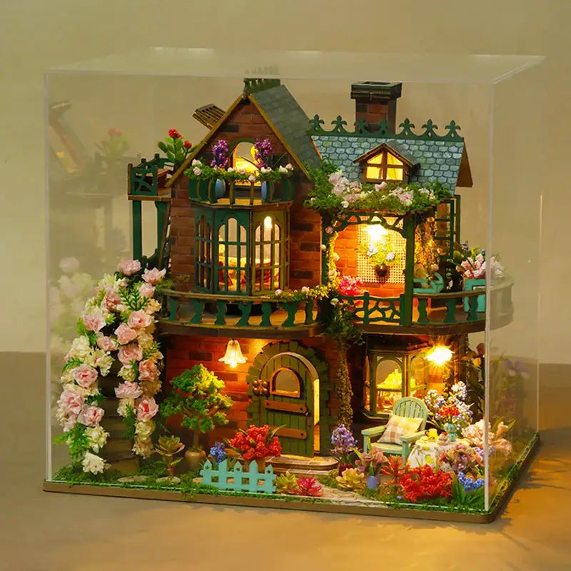 DIY Wooden Fairy Garden Cottage Miniature House Kit