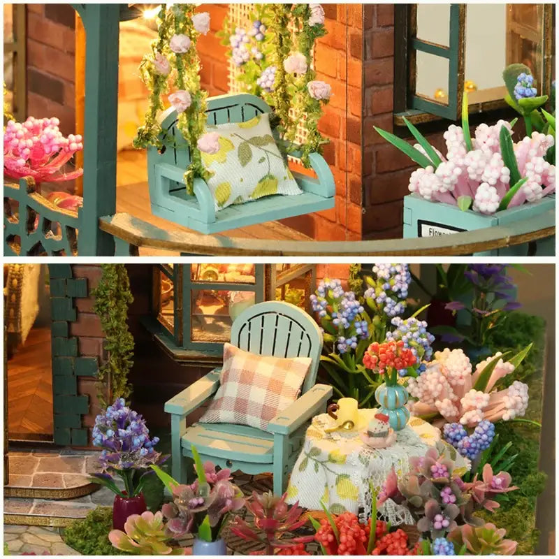 DIY Wooden Fairy Garden Cottage Miniature House Kit