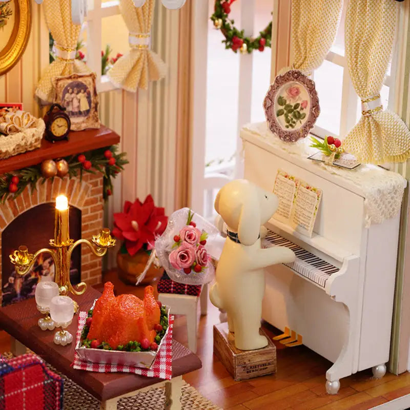’Holiday Time’ Miniature Dollhouse Kit