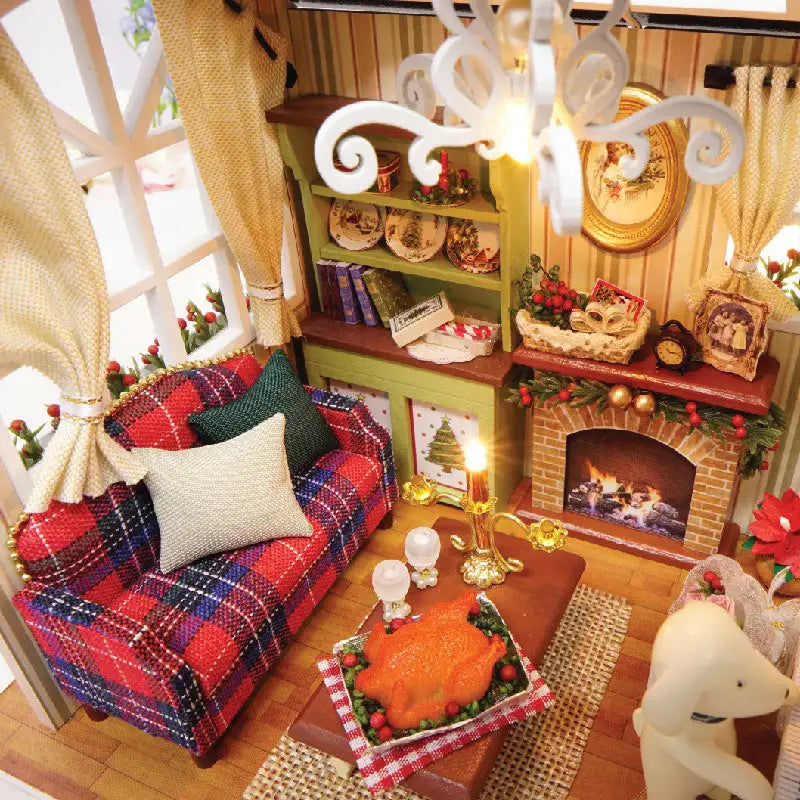 ’Holiday Time’ Miniature Dollhouse Kit