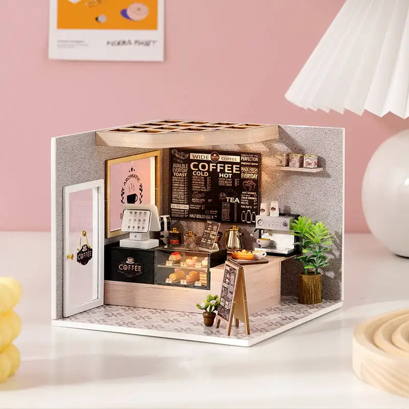 ’Leisurely Coffee Shop’ Miniature Dollhouse Kit