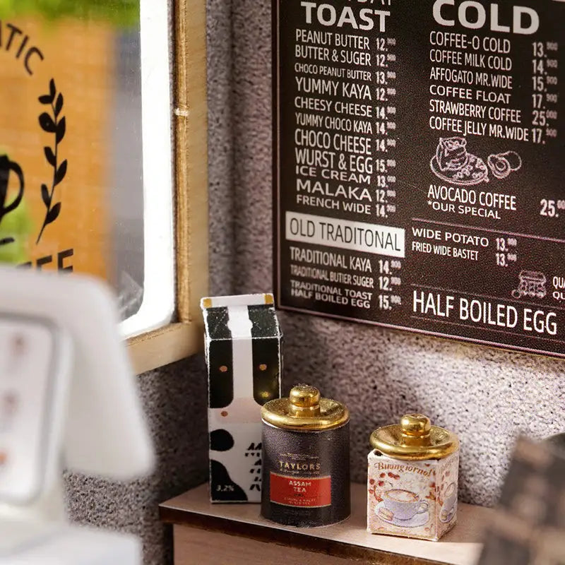 ’Leisurely Coffee Shop’ Miniature Dollhouse Kit