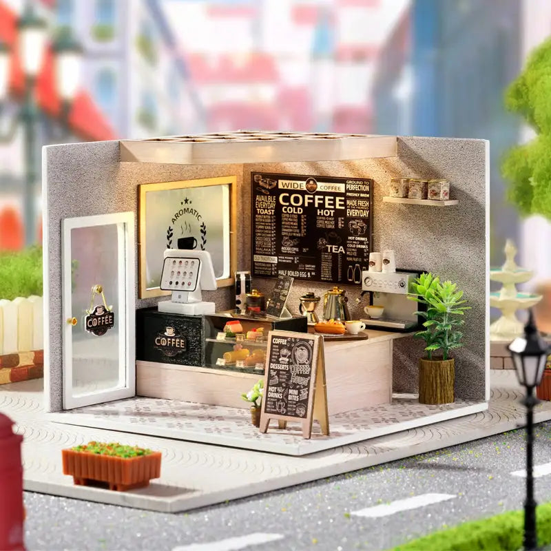 ’Leisurely Coffee Shop’ Miniature Dollhouse Kit