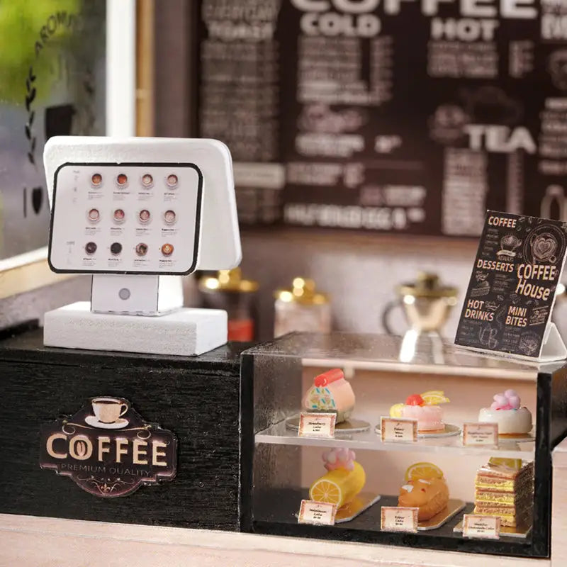 ’Leisurely Coffee Shop’ Miniature Dollhouse Kit