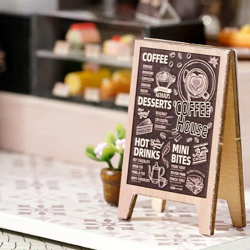 ’Leisurely Coffee Shop’ Miniature Dollhouse Kit
