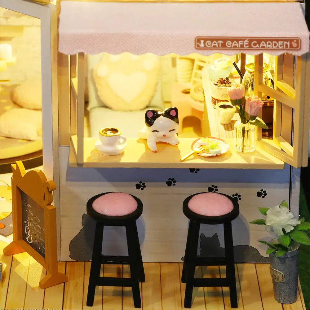 Cat Café DIY Miniature House Kit
