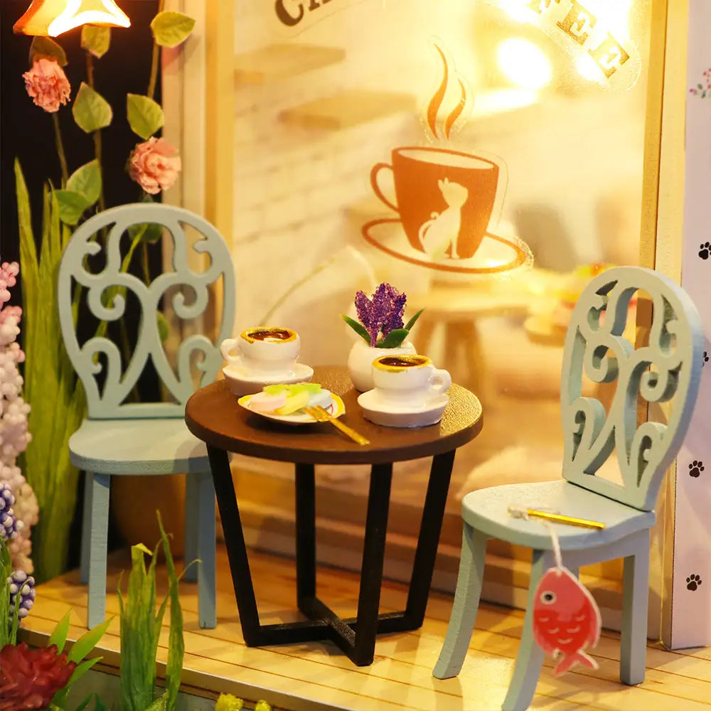 Cat Café DIY Miniature House Kit