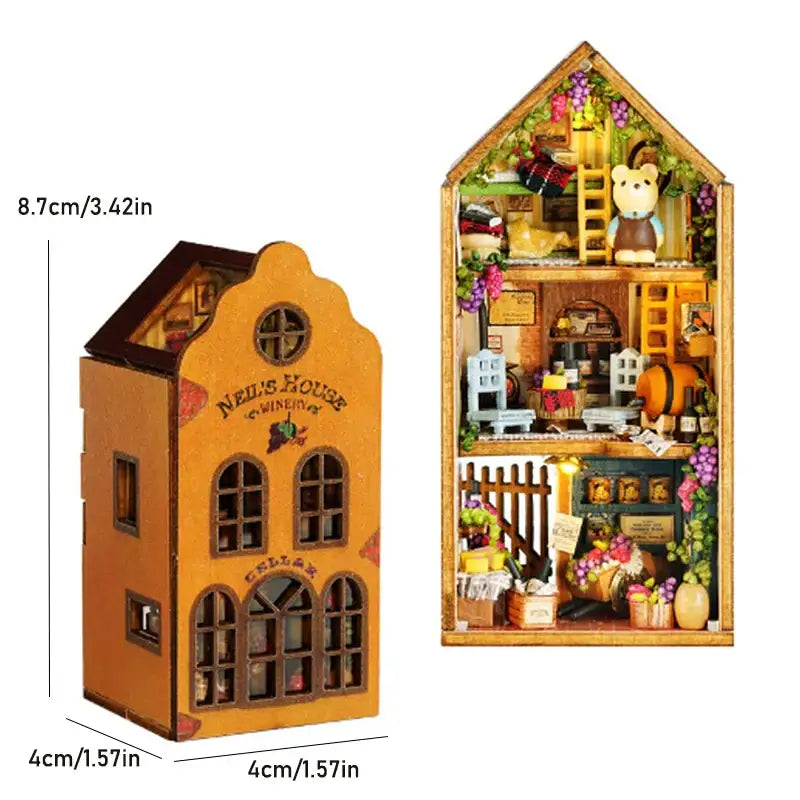 Miniature Dollhouse – Wooden DIY Assembly Kit