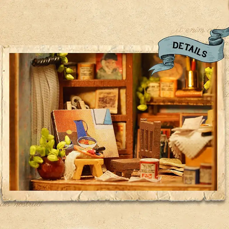 Miniature Dollhouse – Wooden DIY Assembly Kit