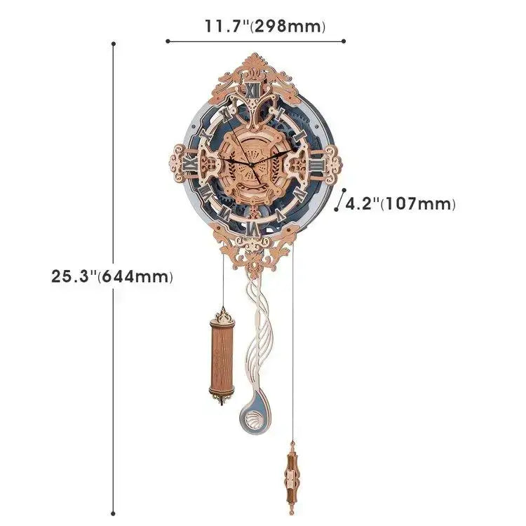 3D Wooden Mechanical Renaissance Clock