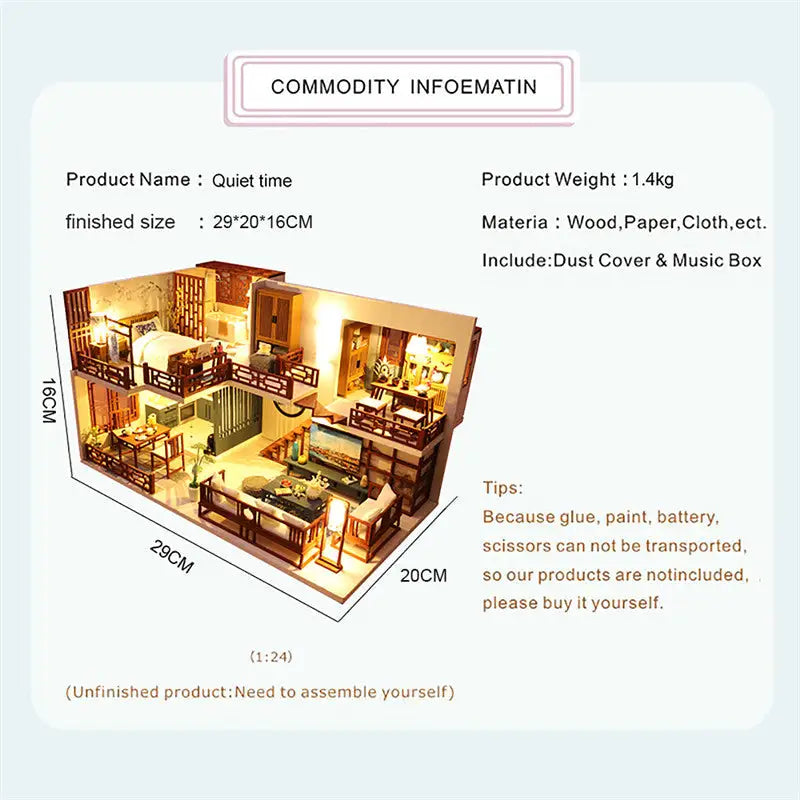 ’Quiet Time’ Miniature Dollhouse Kit