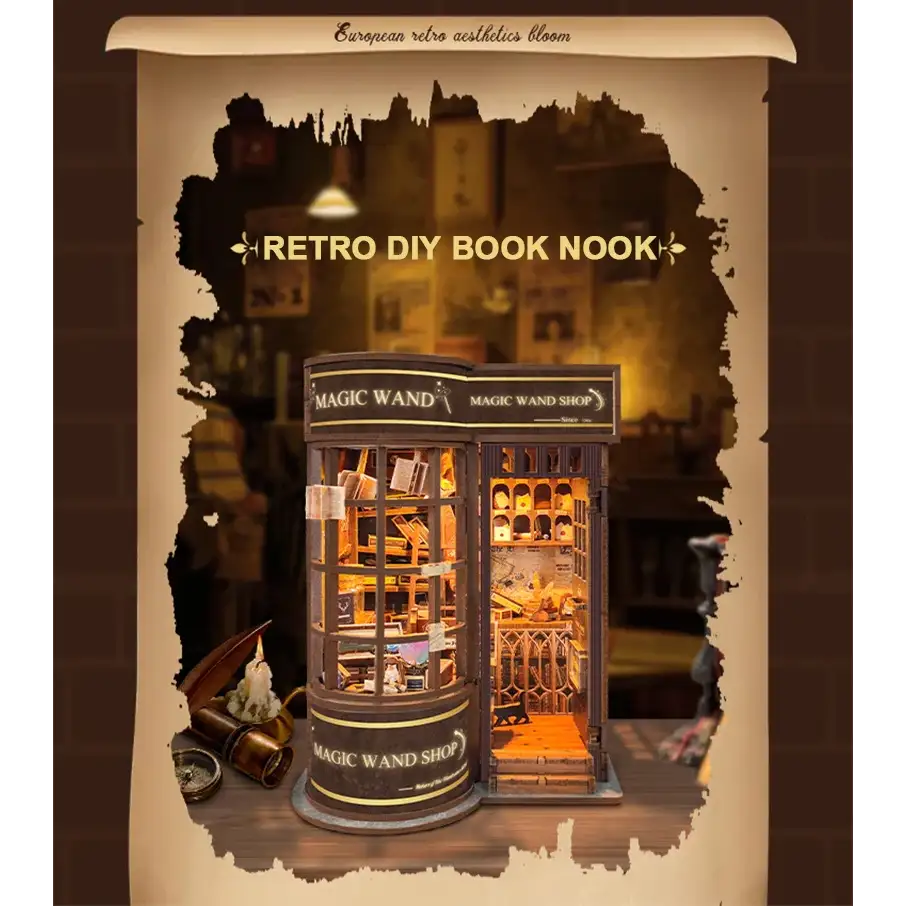 Retro Magic Wand Shop DIY Book Nook Kit