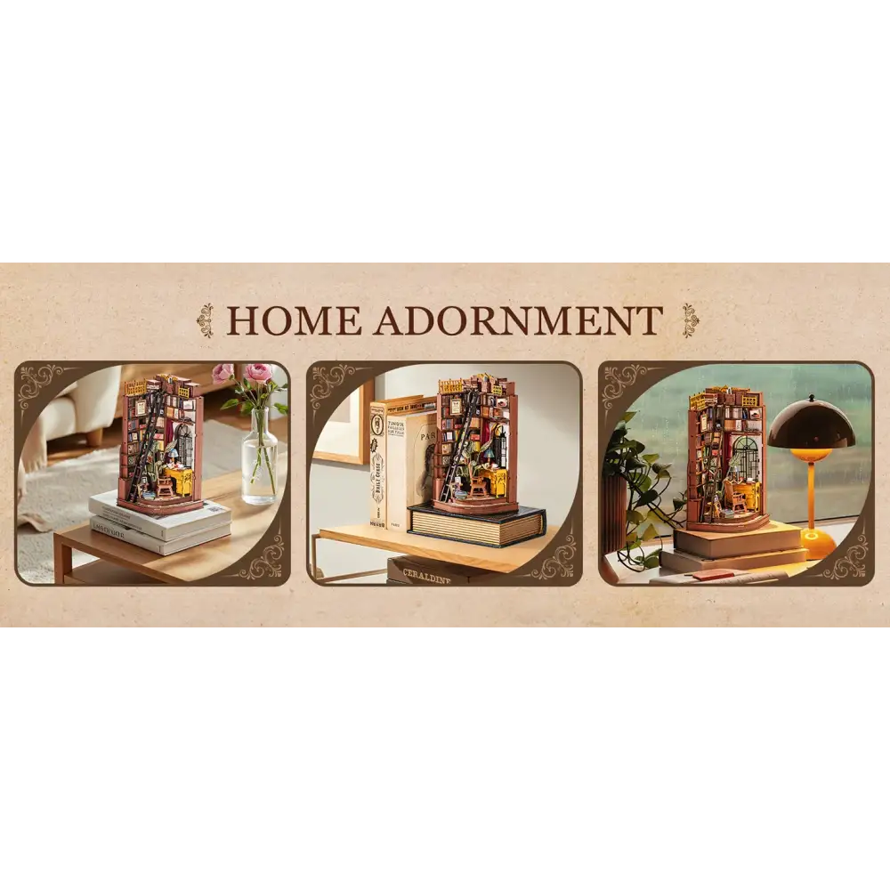 Silent Corner Study – DIY Wooden Book Nook Kit