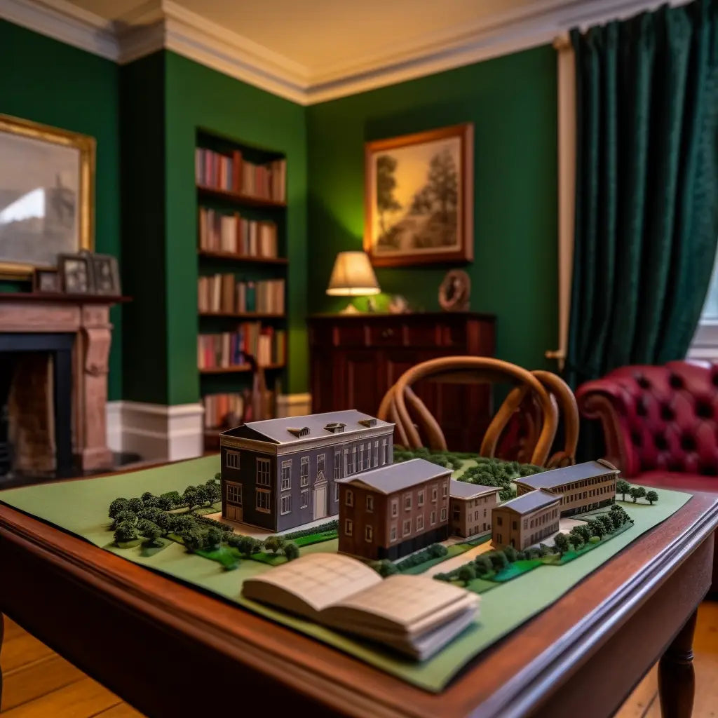 Book nook used as a focal point in a living room