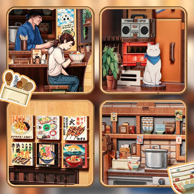 Oishii Kyoto Ramen Shop DIY Book Nook Kit