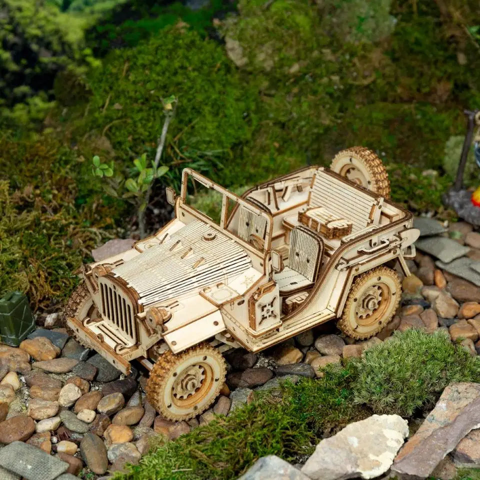 3D Wooden Military Jeep Willys Puzzle