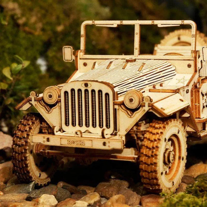 3D Wooden Military Jeep Willys Puzzle