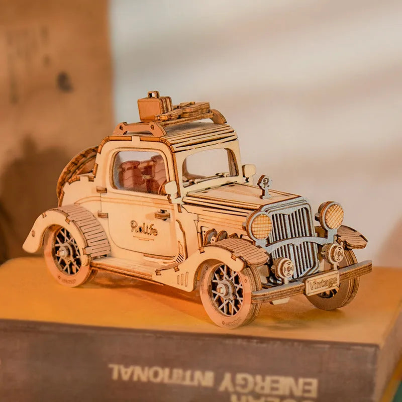 3D Wooden Vintage Car Puzzle