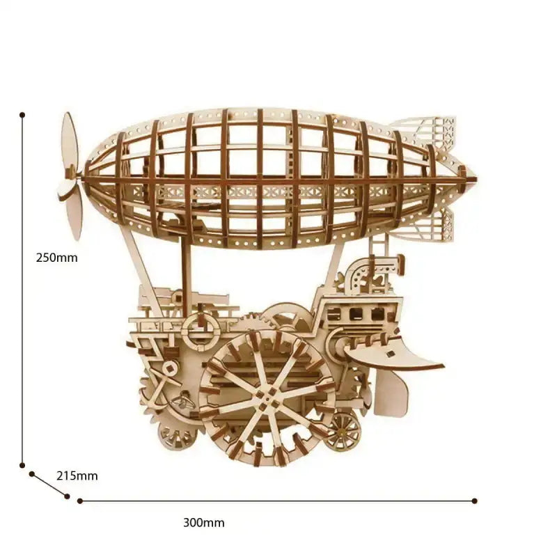 3D Wooden Airship Balloon Puzzle