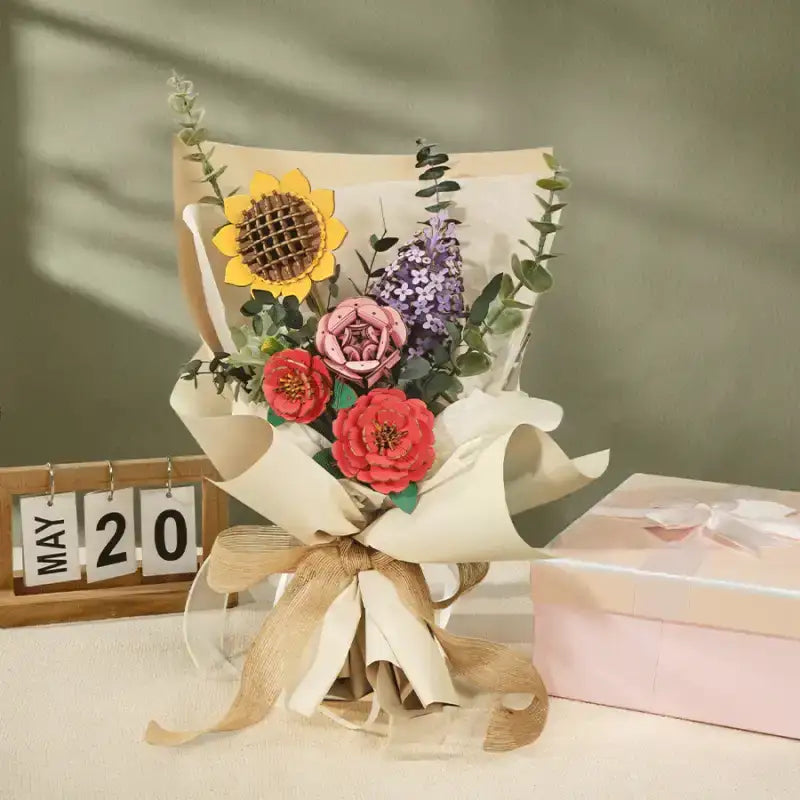 3D Wooden Flower Bouquet Puzzle