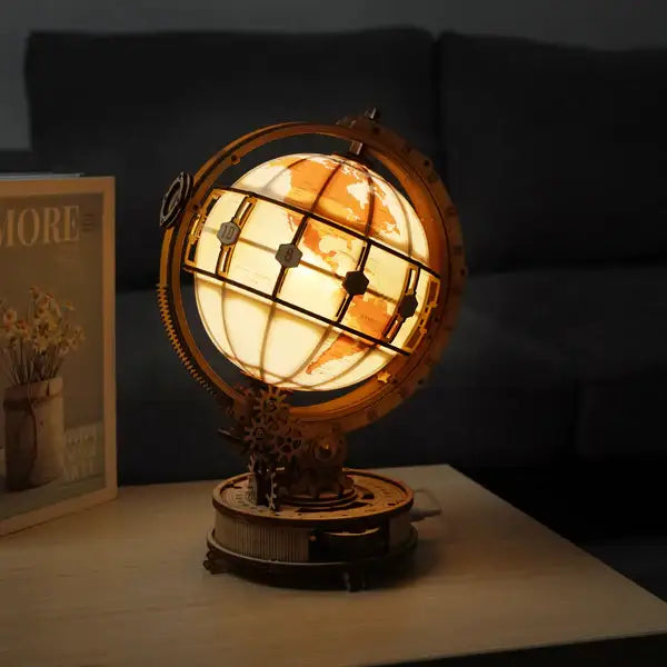 3D Wooden Light-Up Globe Puzzle