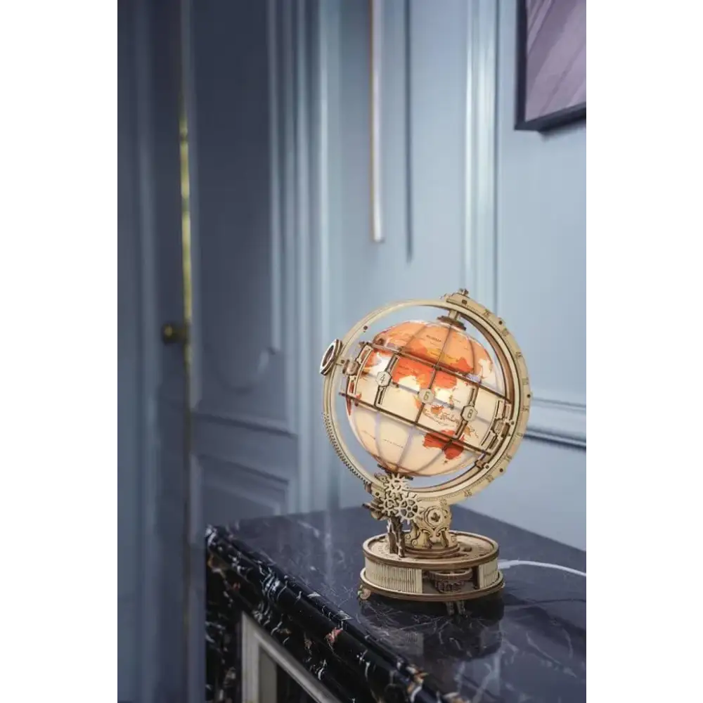 3D Wooden Light-Up Globe Puzzle