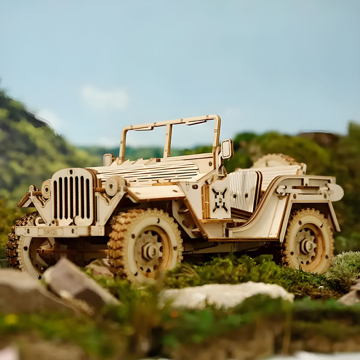 3D Wooden Military Jeep Willys Puzzle