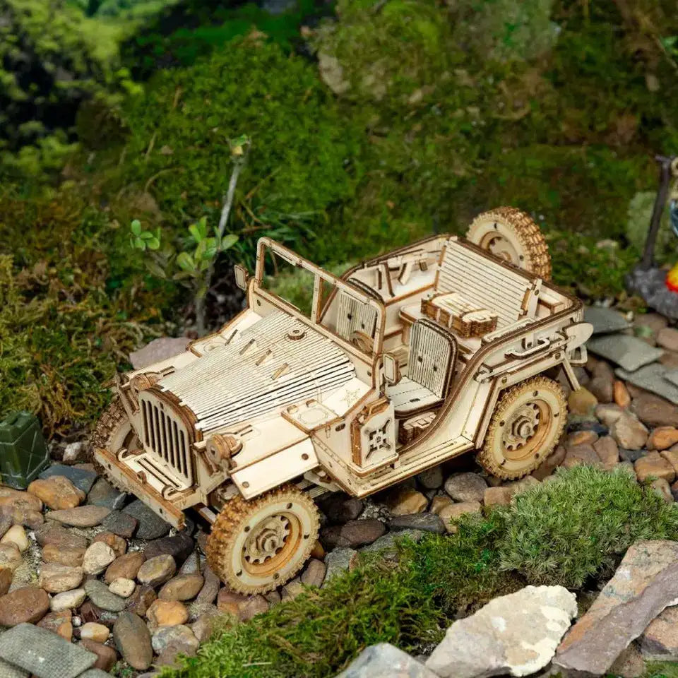 3D Wooden Military Jeep Willys Puzzle