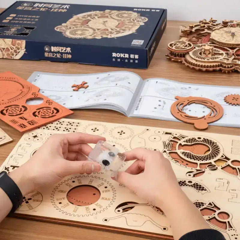 3D Wooden Zodiac Mechanical Clock Puzzle