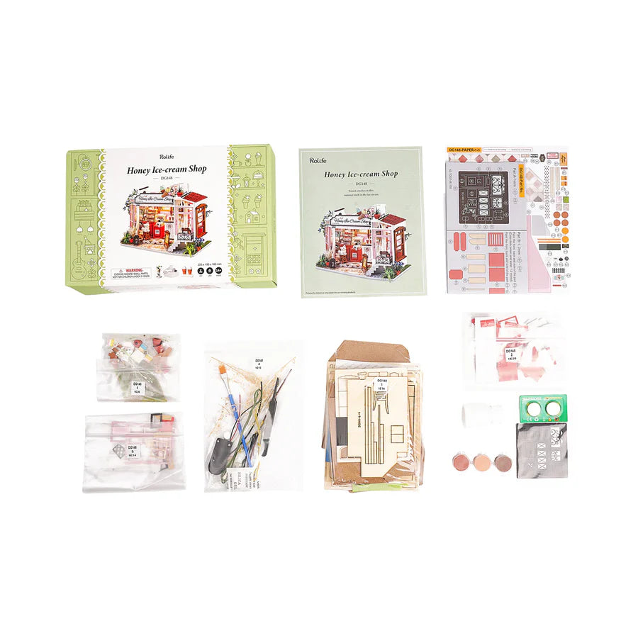 Honey Ice Cream Shop Miniature House Kit